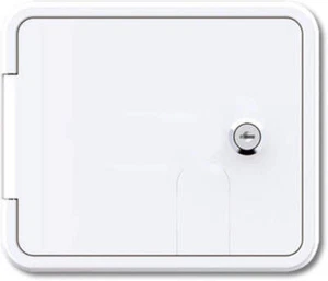 RV Flomaster Gravity/City Water Inlet Hatch - White - Picture 1 of 4