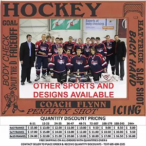 Marcos de fotos de hockey deportivo personalizados grabados personalizados fotos escolares regalos - Imagen 1 de 38
