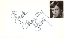 Charley Lang Signed Auto 3x5 Index Card Fire in the Sky
