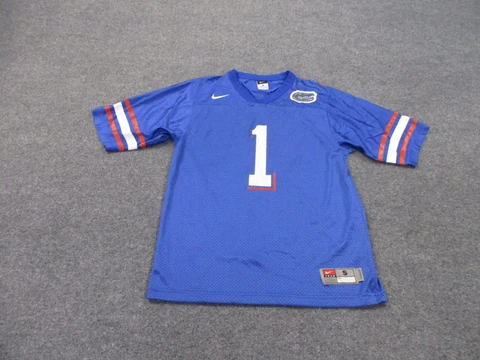 Florida Gators Jersey Adult S Blue Nike Logo #1 Football Shirt V Neck Mens Cover