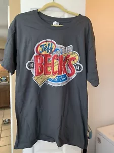 Jeff Beck 2014 Welttournee bunte Grafik mit Tourstopps XL großes T-Shirt - Bild 1 von 4