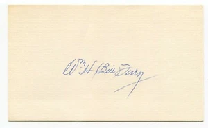William "Bill" Terry Signed 3x5 Index Card Autographed Signature Baseball HOF - Picture 1 of 2