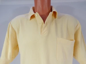 IZOD 100% Baumwolle Poloshirt Herren Medium Hellgelb Kurzarm Easy Tuck E25 - Bild 1 von 9