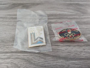 2 XIII OLYMPIC WINTER GAMES Lake Placid Pins Olympic Village - Picture 1 of 5