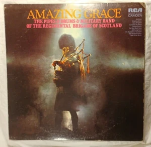 The Pipes & Drums Of The Regimental Brigade Of Scotland / Amazing Grace VINYL VG - Picture 1 of 6