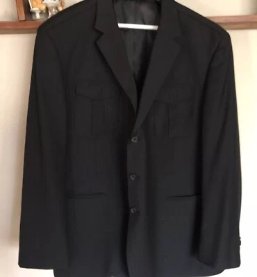 Traje negro Kenneth Cole Reaction para hombre 50R 44x27 Foto 1 de 4
