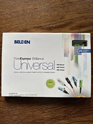 🔥🔥🔥BELDEN | AX105209-B25 FX Brilliance SC/APC Connector (NIB, Pk of 25)🔥🔥🔥 - Image 1 of 4