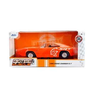 Bigtime Muscle 1968 Dodge Charger Orange 1:24 Scale Die-Cast Metal Car NIB - Picture 1 of 2