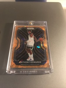 2020-21 Panini Prizm Prizms Orange Ice #258 Anthony Edwards Timberwolves
