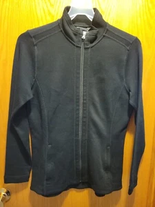 Cutter & Buck Women's Active Wear Full Zip Cotton Knit Black Jacket Size L New - Picture 1 of 7