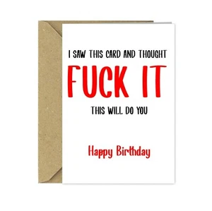Funny Birthday Card Rude Card Cheap Card Best Friend Brother Sister BC217 - Picture 1 of 3