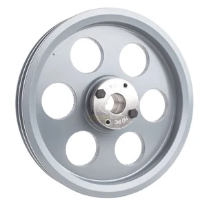 Cast Iron 9.25 " Dual Groove Belt A Section 4L Pulley w/ 1 " Sheave Bushing - Picture 1 of 6