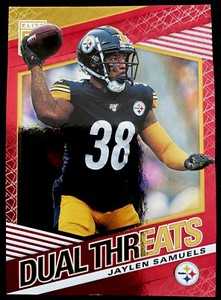 Jaylen Samuels 2020 Donruss Elite Dual Threats #5 RED PARALLEL /99 Steelers