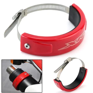 Exhaust Slider Protector Round Guard Cover Red Black 100-160MM For HOND XR 1Pack - Picture 1 of 12