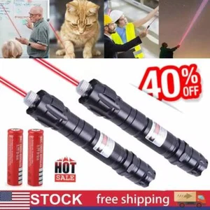 6000Mile Red Laser Pointer Lazer Pen High Power Visible Beam Light + Battery - Picture 1 of 6
