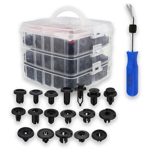 ABN Car Bumper Clips 620pc Set - 16 Sizes Plastic Rivets Fastener Push Clips - Picture 1 of 8