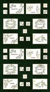 MODA FABRICS #6830 13 "WARM WINTER WISHES" PANEL BTP - Picture 1 of 1