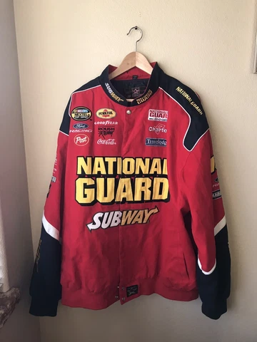 JH Design National Guard Nascar Racing Jacket Red Greg Biffle #16 Men’s Size 4XL Cover