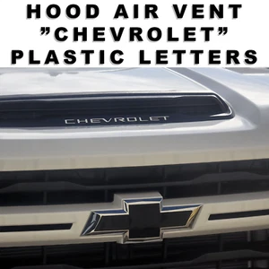 WHITE AIR VENT CHEVROLET PLASTIC LETTERS INSERTS 2022-2025 Silverado NOT VINYL - Foto 1 di 10