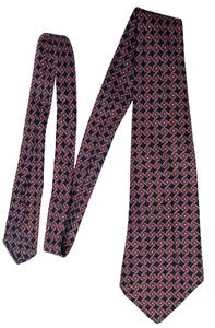 Vintage 1950s Tootal tie Red Quality all cotton mid century post WW2 classic - Picture 1 of 4
