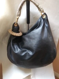 Jimmy CHOO Patent Leather Hobo Bag Black Color - Picture 1 of 15