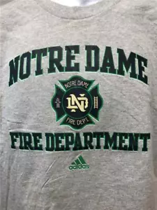 New Minor Flaw Notre Dame Fighting Irish Youth Size L Large Gray Adidas Shirt - Picture 1 of 4
