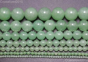 Natural Aventurine Gemstone Round Beads 2mm 3mm 4mm 6mm 8mm 10mm 12mm 15.5" - Picture 1 of 16