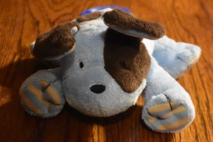 Carter's Musical Blue Brown Yellow OPlush Dog w/ Clip On 7" Stuffed Animal Toy - Picture 1 of 3