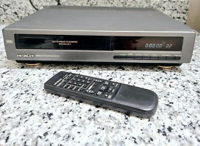 Hitachi VT-M161A VHS видеомагнитофон автоматическая очистка головки с пультом дистанционного управления проверенная работа - Изображение 1 из 4