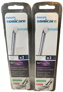 2x Philips Sonicare AirFloss Pro Replacement Nozzle 2 Pack HX8032/64 (4 Total) - Picture 1 of 2