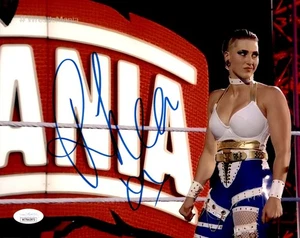 Rhea Ripley Signed WWE 1st WrestleMania Debut 8x10 Photo #2 JSA Witness COA - Picture 1 of 1