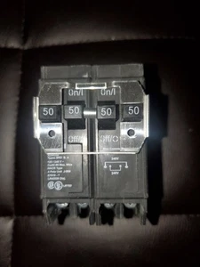 Eaton Cutler-Hammer BQC250250 Type BR 50A/50A 4-Pole Quad Circuit Breaker - Picture 1 of 3