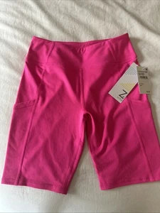 Z By Zella Hot Pink Girls Bike Shorts L 10/12 NWT - Picture 1 of 3