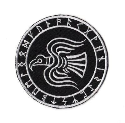 Huginn and Muninn Patch | Odin's Raven Norse Viking Birds Symbol Mythology God - Image 1 of 3
