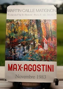 Max-Agostini 1983 Exclusive Lithograph Art Gallery Poster Martin Caille Matignon - Picture 1 of 8