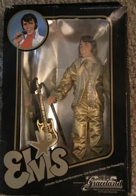 Elvis Presley Doll With Guitar and Microphone Eugene 12" Doll Co. 1984 No.21290 - Image 1 of 4