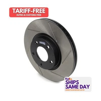 Stoptech 126.45069CSL, One Sport Slotted Cryo Brake Rotor; Front Left Black  - Image 1 of 4