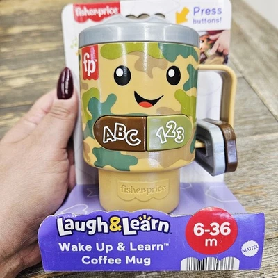 NUEVO CON ETIQUETAS FISHER PRICE Bebé Niño Juguete de Aprendizaje Camuflado Taza de Café Foto 1 de 3