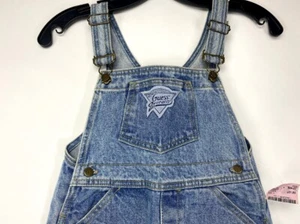 Vintage GUESS Blue Jeans Bib Overalls Denim Kids Boys Girls Size 5Y NOS   - Picture 1 of 7
