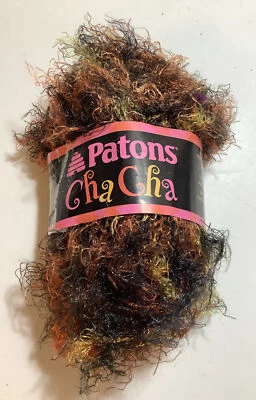 Patons Yarn Cha Cha 1 Skein Tango Nylon Eyelash~ Multicolor Brown Orange - Image 1 of 4