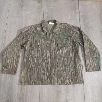 Vintage RealTree Trebark Camo XL Button Up Jacket Shirt Chore Made In USA - Image 1 of 4