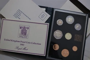 🧭 🇬🇧 UK GB 1983 PROOF SET ROYAL MINT + COA B78 #231 MESA - Picture 1 of 7