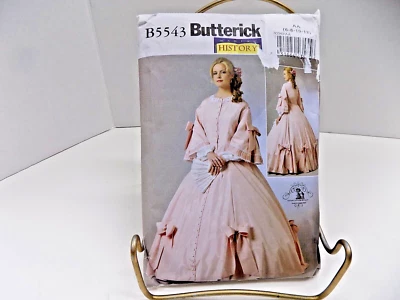 BUTTERICK History Sewing Pattern Sz 6-12 Civil War Dress Costume B5543 OOP Uncut - Image 1 of 4