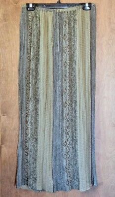 Новый без ЯРЛЫКОВ Carole маленький макси юбка чистый бирюзовый и зеленый богемное детали женский размер маленький - Изображение 1 из 4