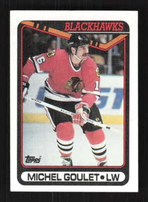 Michel Goulet  1990 Topps   Chicago Blackhawks #329 - Image 1 of 2