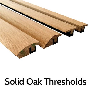 Solid Oak, Height Adjustable Flooring Profiles, Trims, Door Bars & Cover Strips - Picture 1 of 5