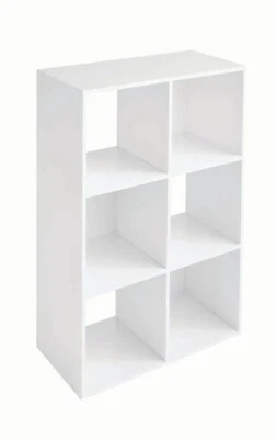 Organizador de almacenamiento 11" 6 cubos, blanco Foto 1 de 4