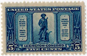 Scott #619 The Minute Man (Lexington-Concord) Single Stamp - MNH - Picture 1 of 2