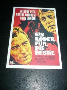 CAPE FEAR, film card [Gregory Peck, Robert Mitchum, Polly Bergen]