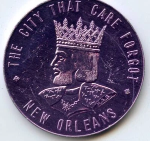 .Mardi Gras Doubloon Krewe: Knights of Mardi Gras #2 Aluminum Purple - Picture 1 of 2